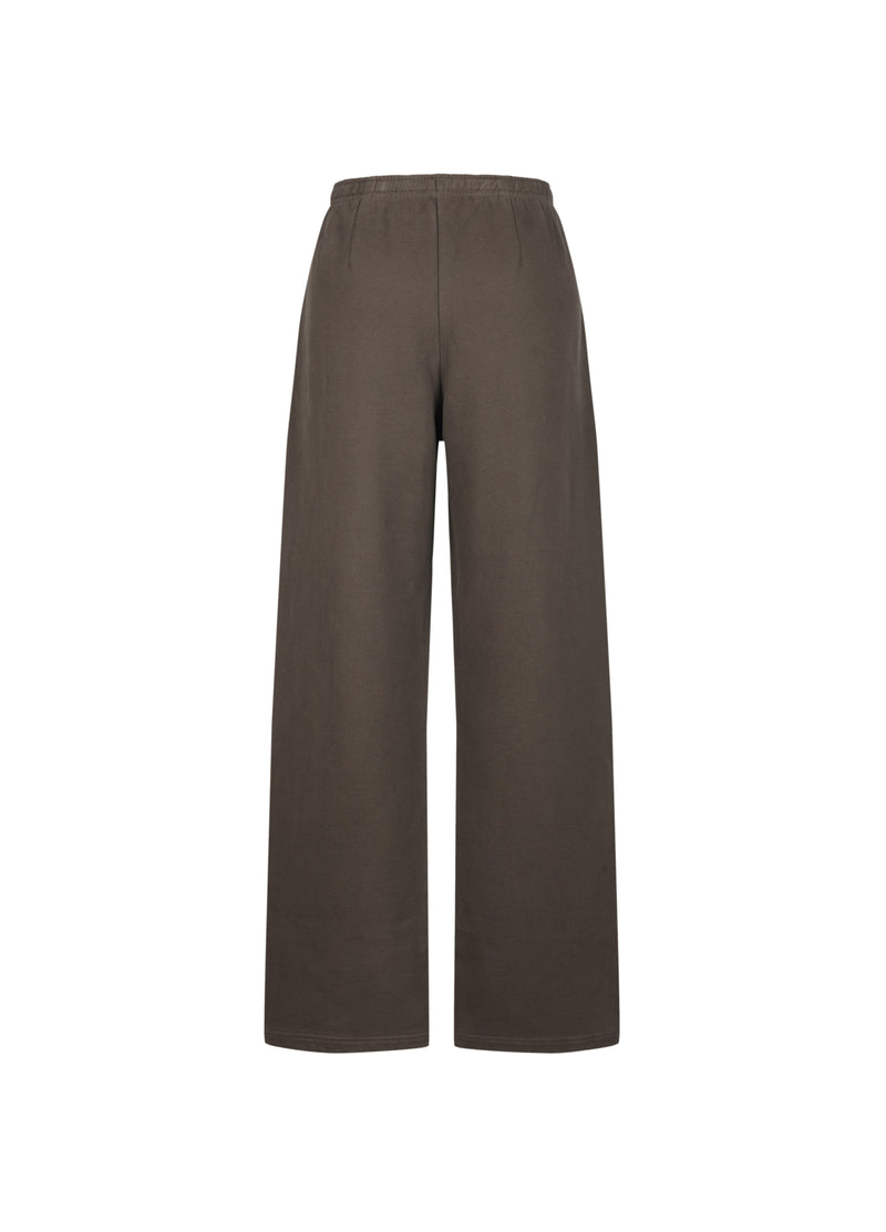 Pants / JNBY Cotton Straight-Leg Drawstring Trousers Dark Taupe-3