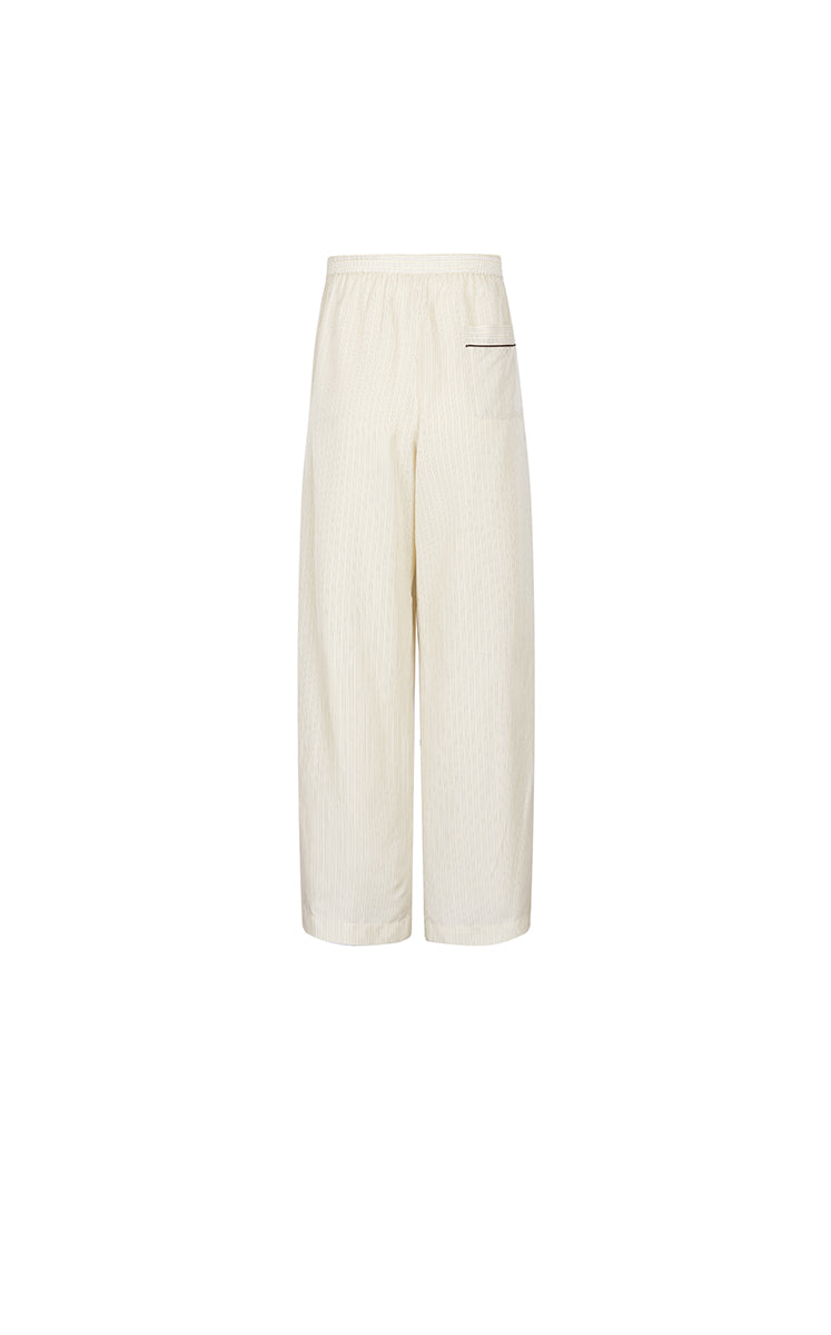 Pants / JNBY Cupro Straight-Leg Extra-Long Pants Oatmeal Marl-2