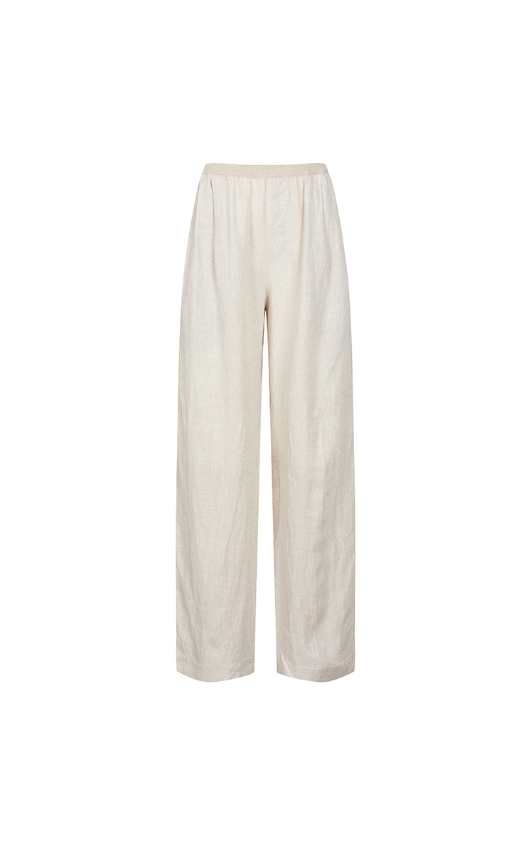 Pants / JNBY Dew-Retted Linen Wide-Leg Pants Natural-1