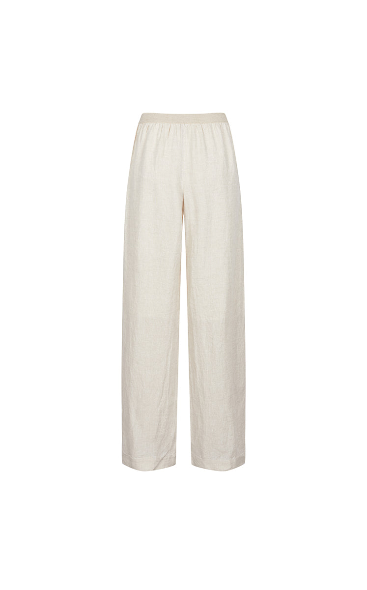 Pants / JNBY Dew-Retted Linen Wide-Leg Pants Natural-1