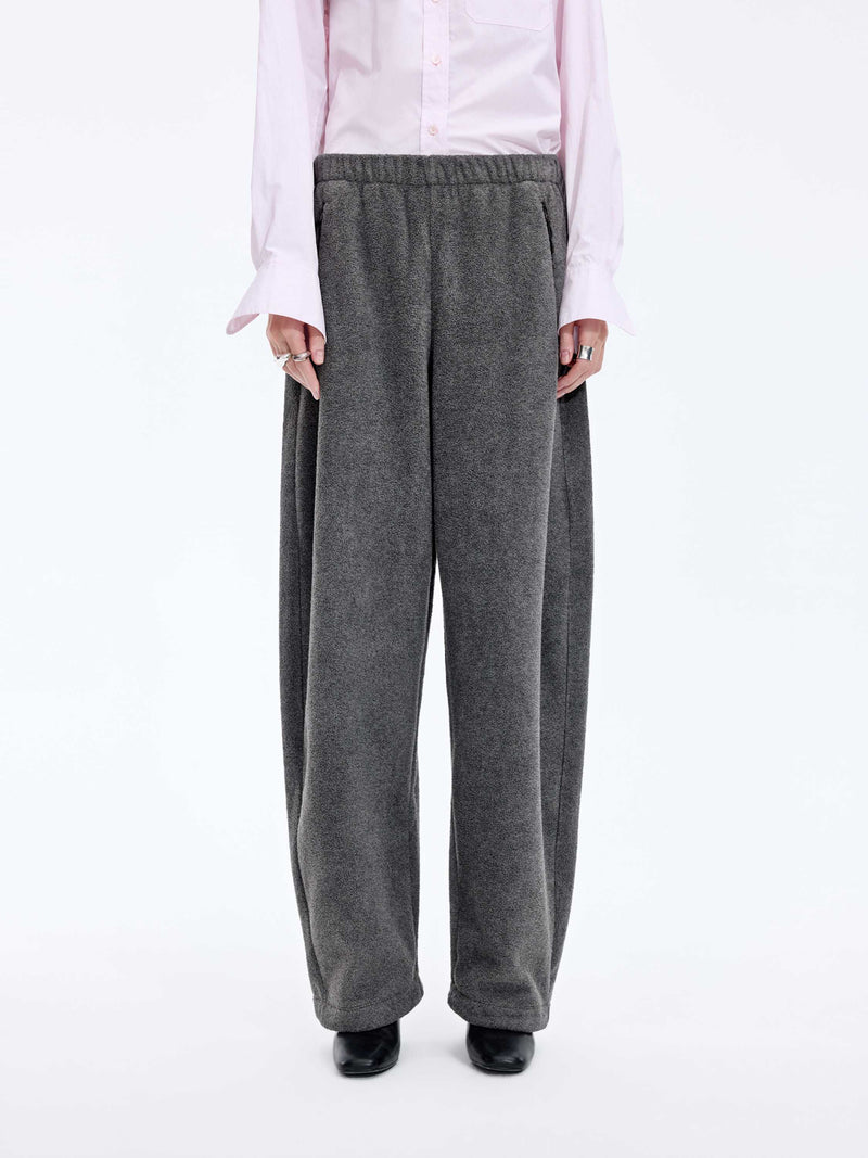 Pants / JNBY Fleece Banana Cut Drawstring Trousers Dark Heather Grey-2
