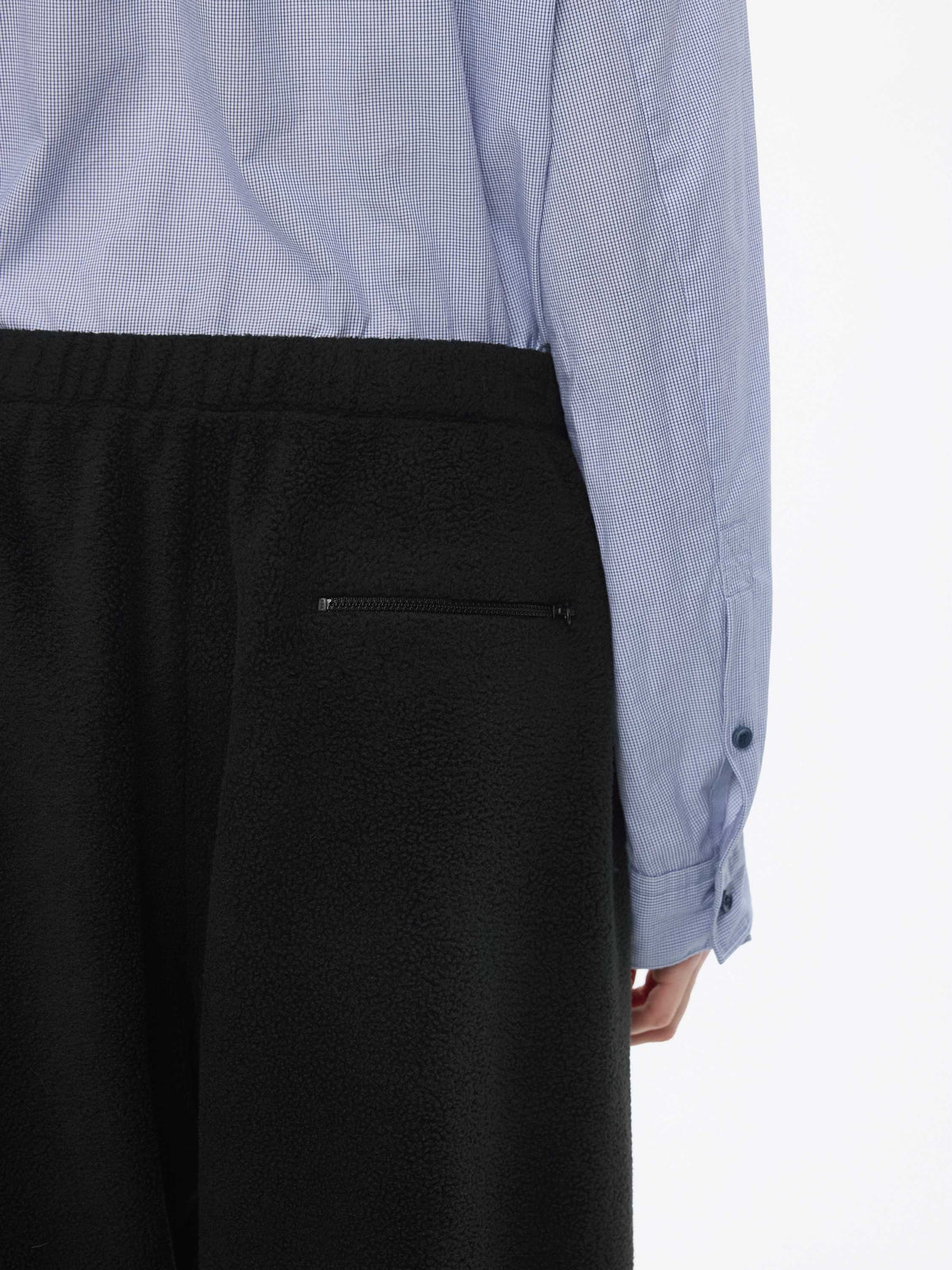 Pants / JNBY Fleece Banana Cut Drawstring Trousers Near Black-1