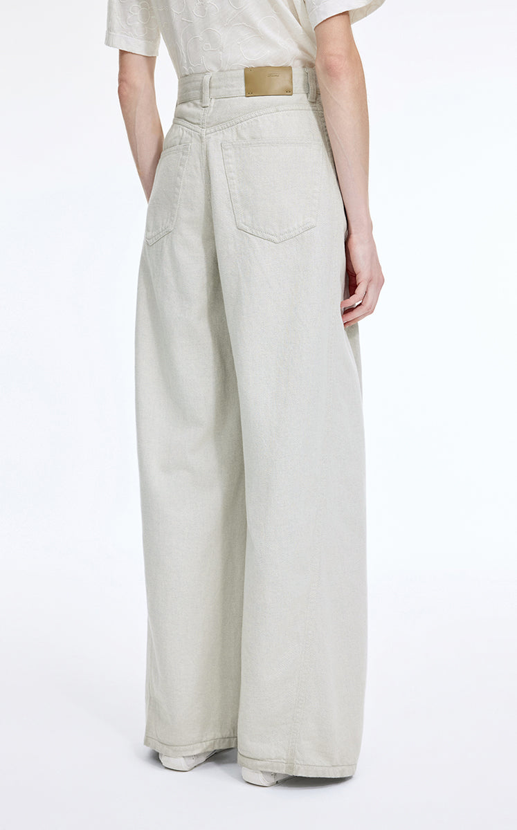 Pants / JNBY Loose Eco Banana Jeans White Denim-1
