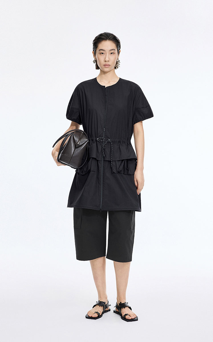 Pants / JNBY Relaxed Cargo Cropped Pants Black-1
