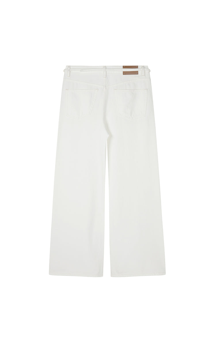 Pants / JNBY Relaxed Wide-Leg Cotton-Lyocell Blend Jeans White Denim-2
