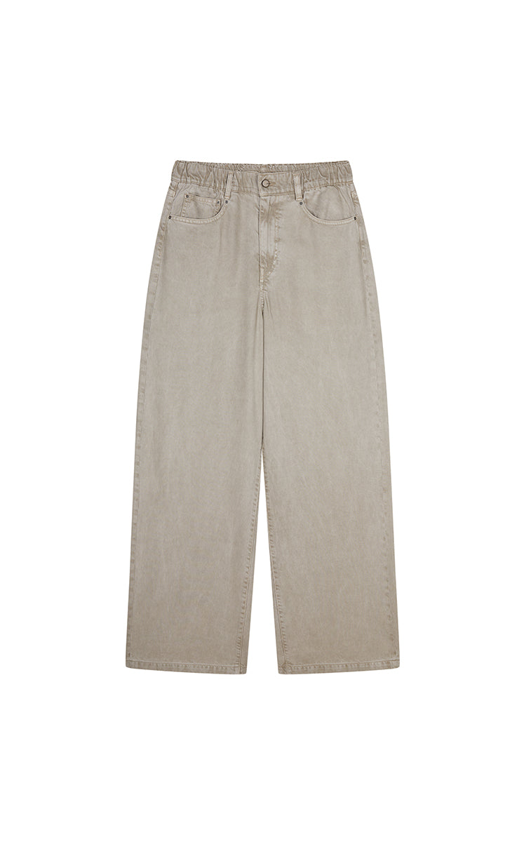 Pants / JNBY Wide-Leg Drawstring Lyocell Jeans Taupe-1