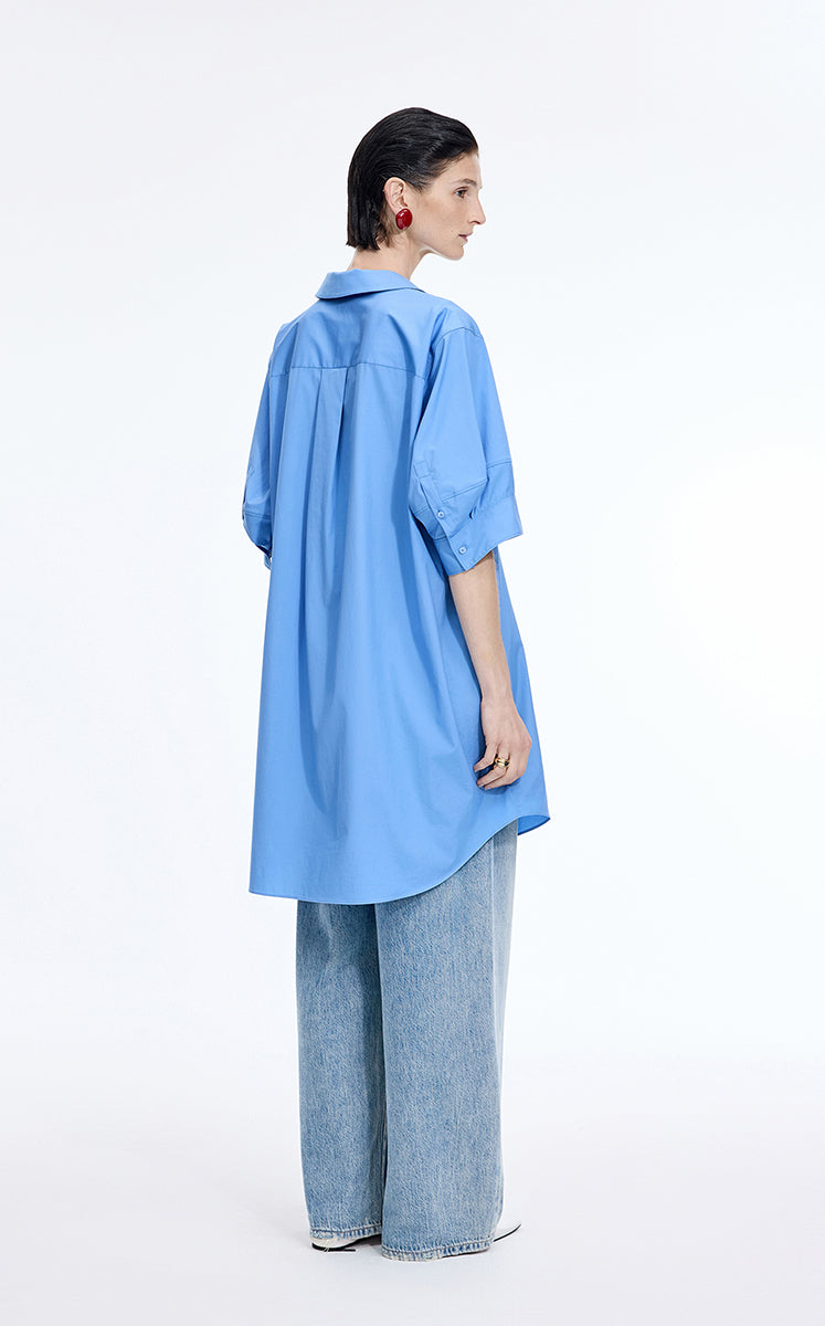 Pants / JNBY Wide-Leg Extra-Long Lyocell Denim Pants Light Denim Blue-1