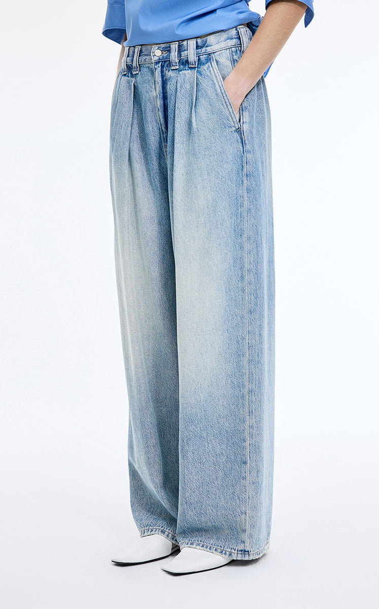 Pants / JNBY Wide-Leg Extra-Long Lyocell Denim Pants Light Denim Blue-1