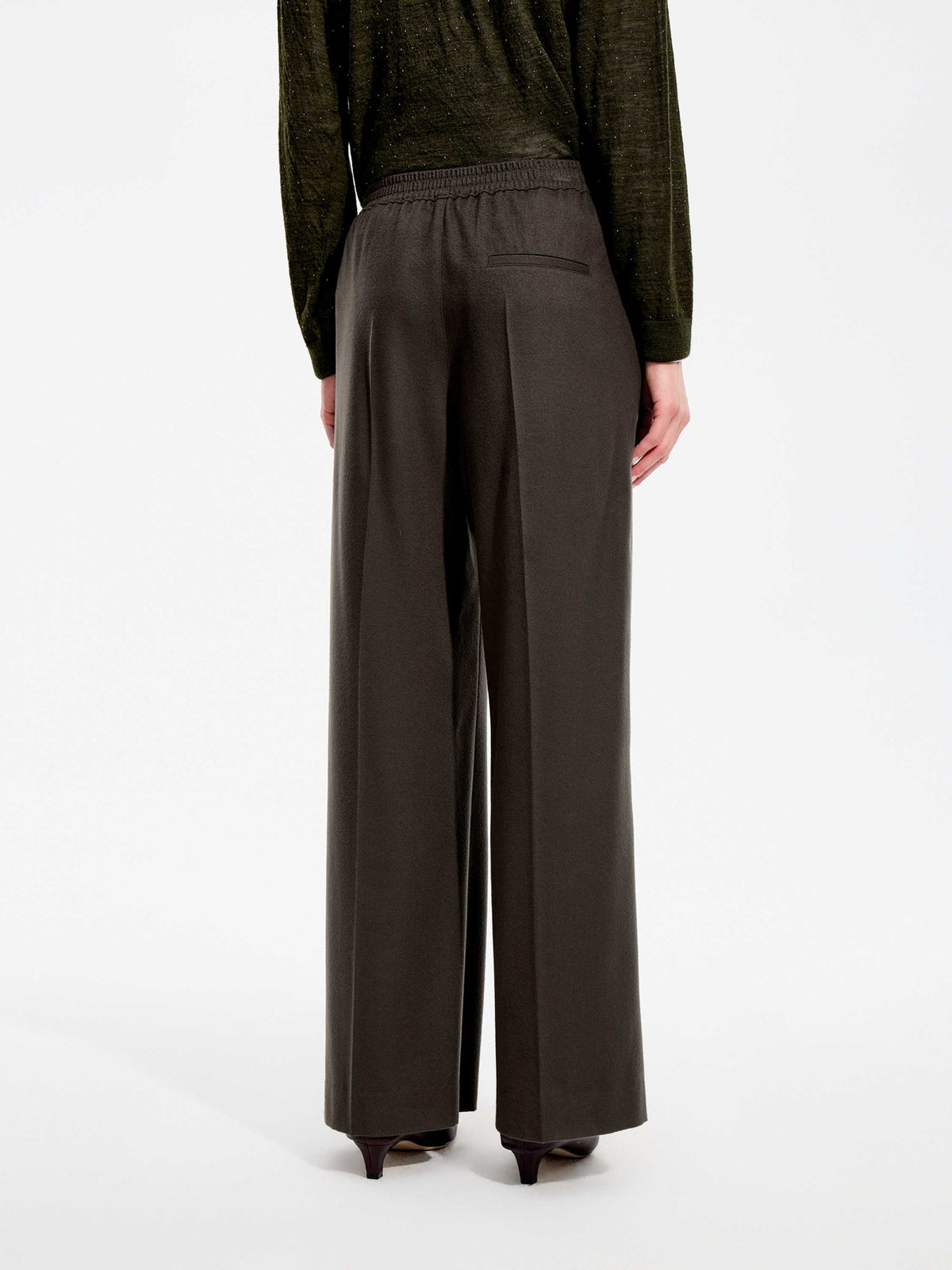 Pants / JNBY Wool Cashmere Flare Trousers Grey-1