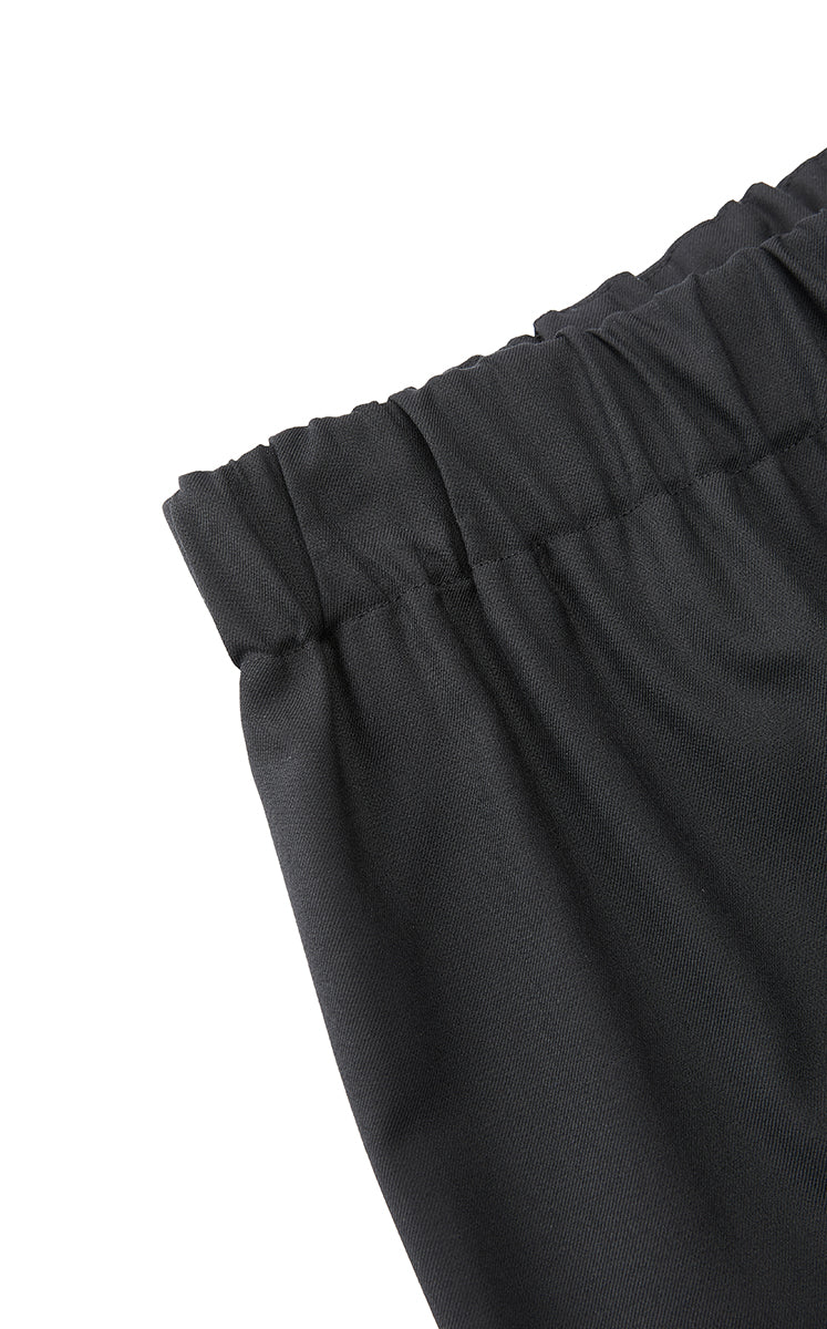 Pants / JNBY Wool Cropped Straight-Leg Pants Black-1