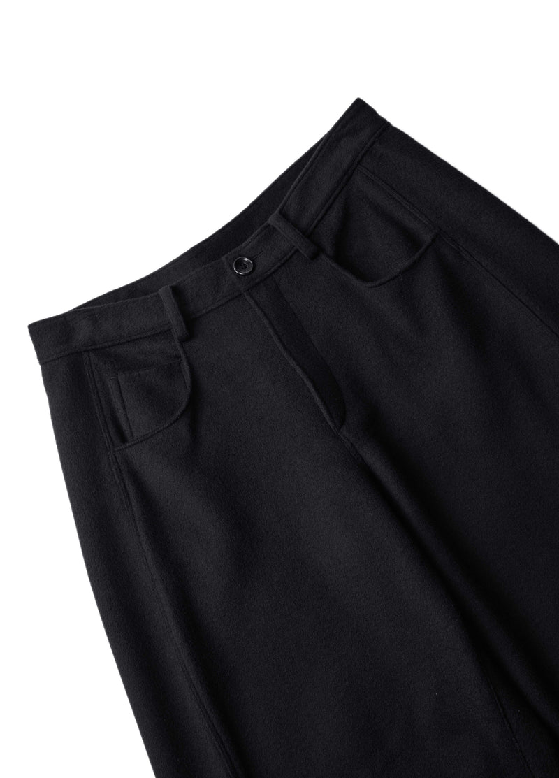Pants / JNBY Wool Double-Face Banana Trousers Black-1