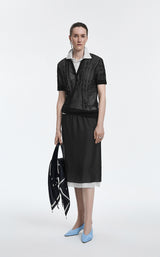 Polo Shirt / JNBY Layered Two-Piece Textured Jacquard Knit Polo
