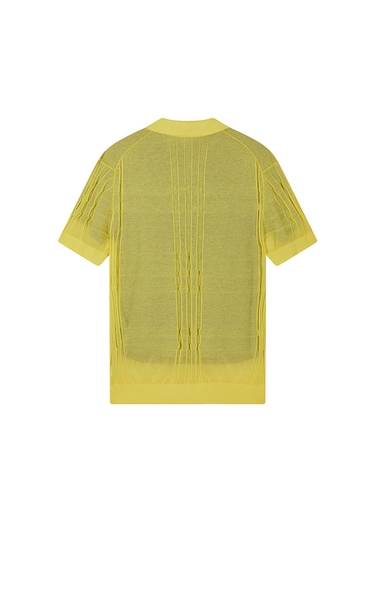 Polo Shirt / JNBY Layered Two-Piece Textured Jacquard Knit Polo