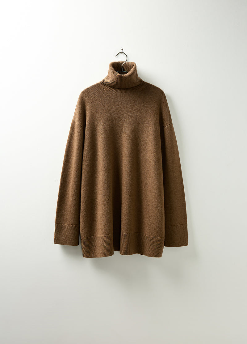 Sweater / JNBY Relaxed Fit Cashmere Turtleneck Tea Kahaki