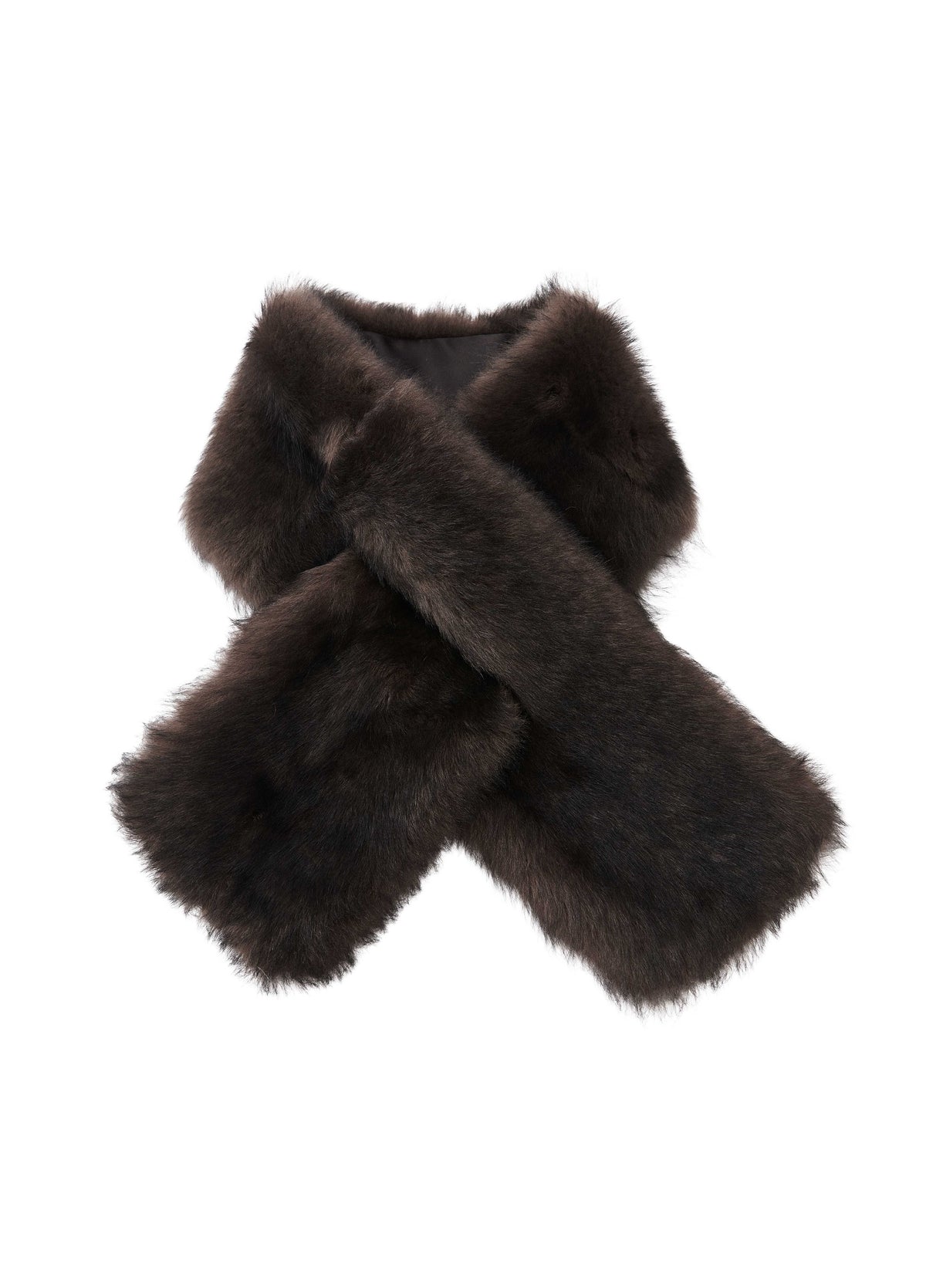Scarf / JNBY Wool Shearling Oversized Scarf Carbon Black-2