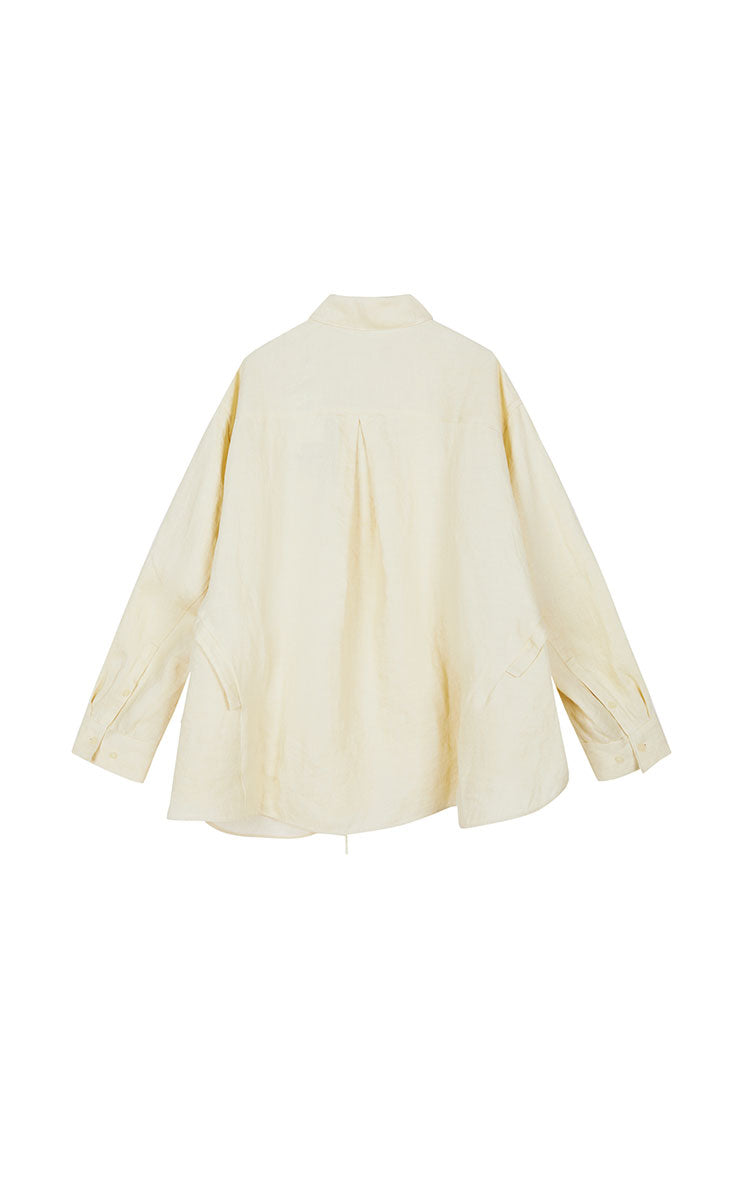 Shirt / JNBY Drawstring Oversized Hemp Shirt