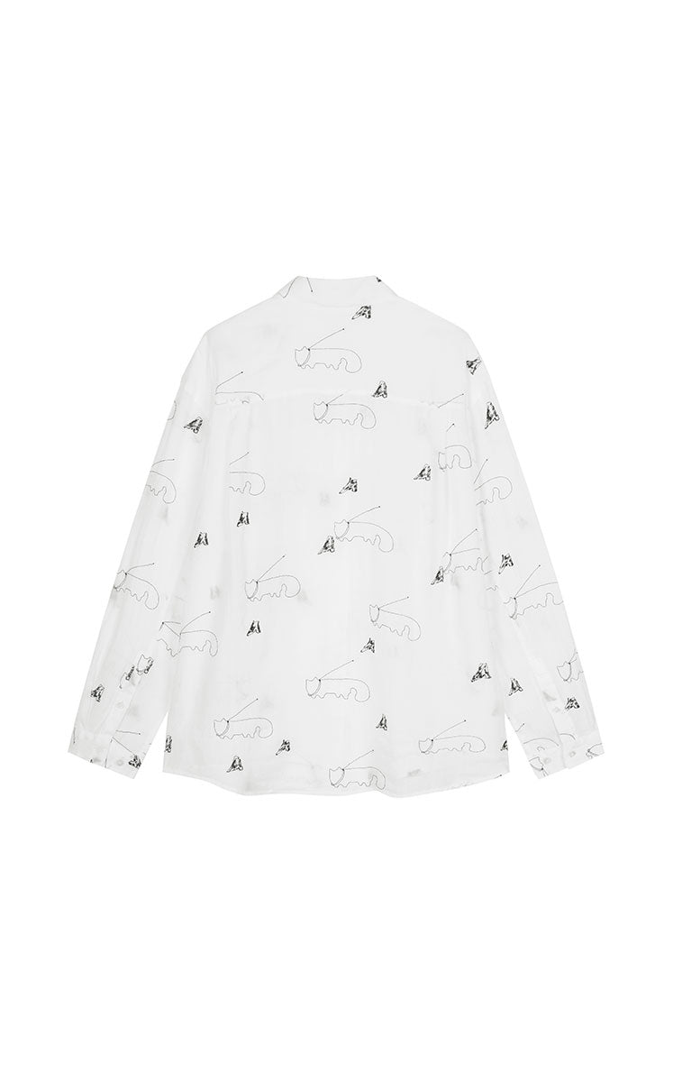 Shirt / JNBY Eco Embroidered Linen Shirt