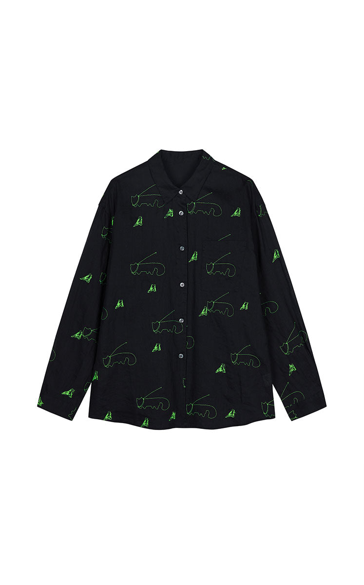 Shirt / JNBY Eco Embroidered Linen Shirt