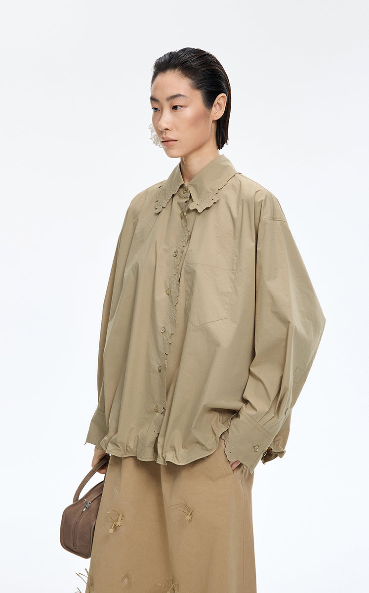Shirt / JNBY Floral Forest Embroidered Shirt