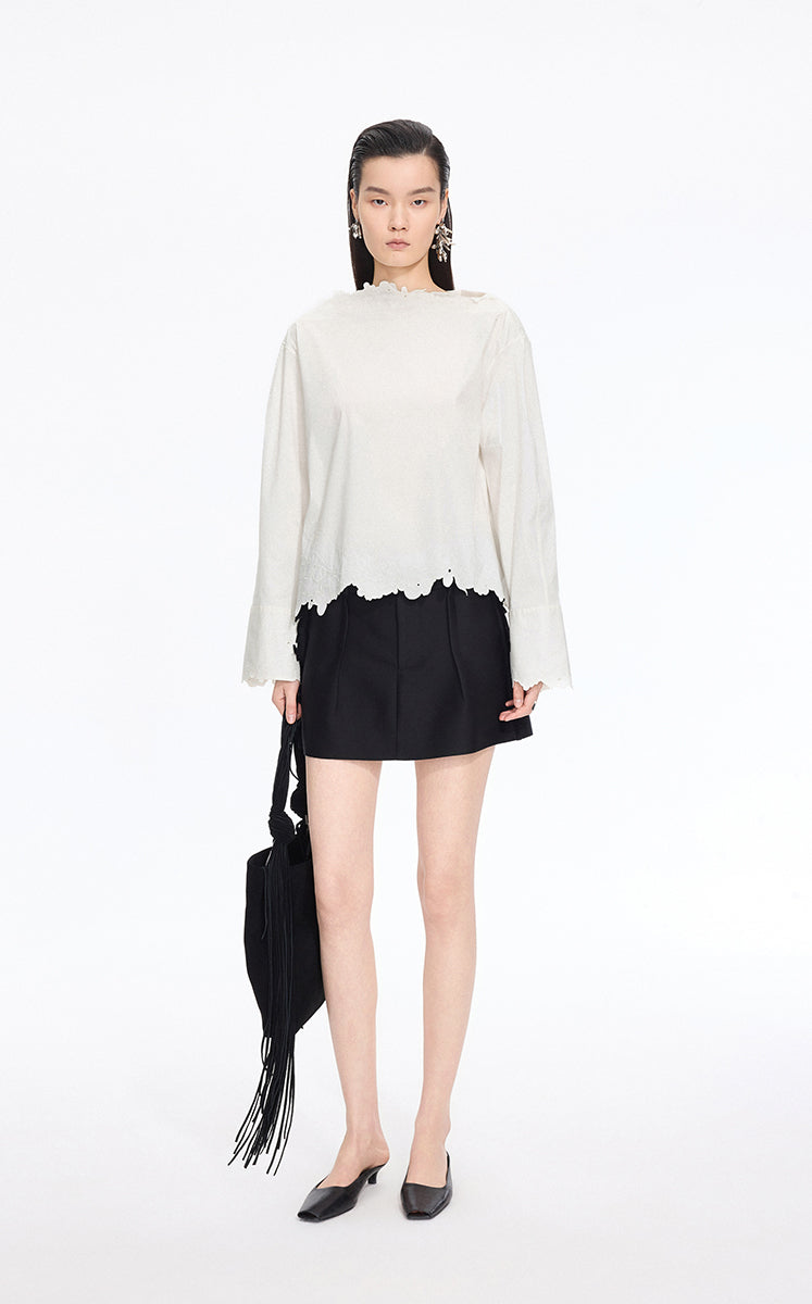 Shirt / JNBY Floral Forest T-Shape Shirt White
