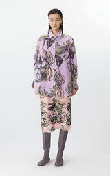 Shirt / JNBY Floral Knot-Draped Corduroy Shirt