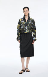 Shirt / JNBY Floral Print Oversize Cotton Shirt