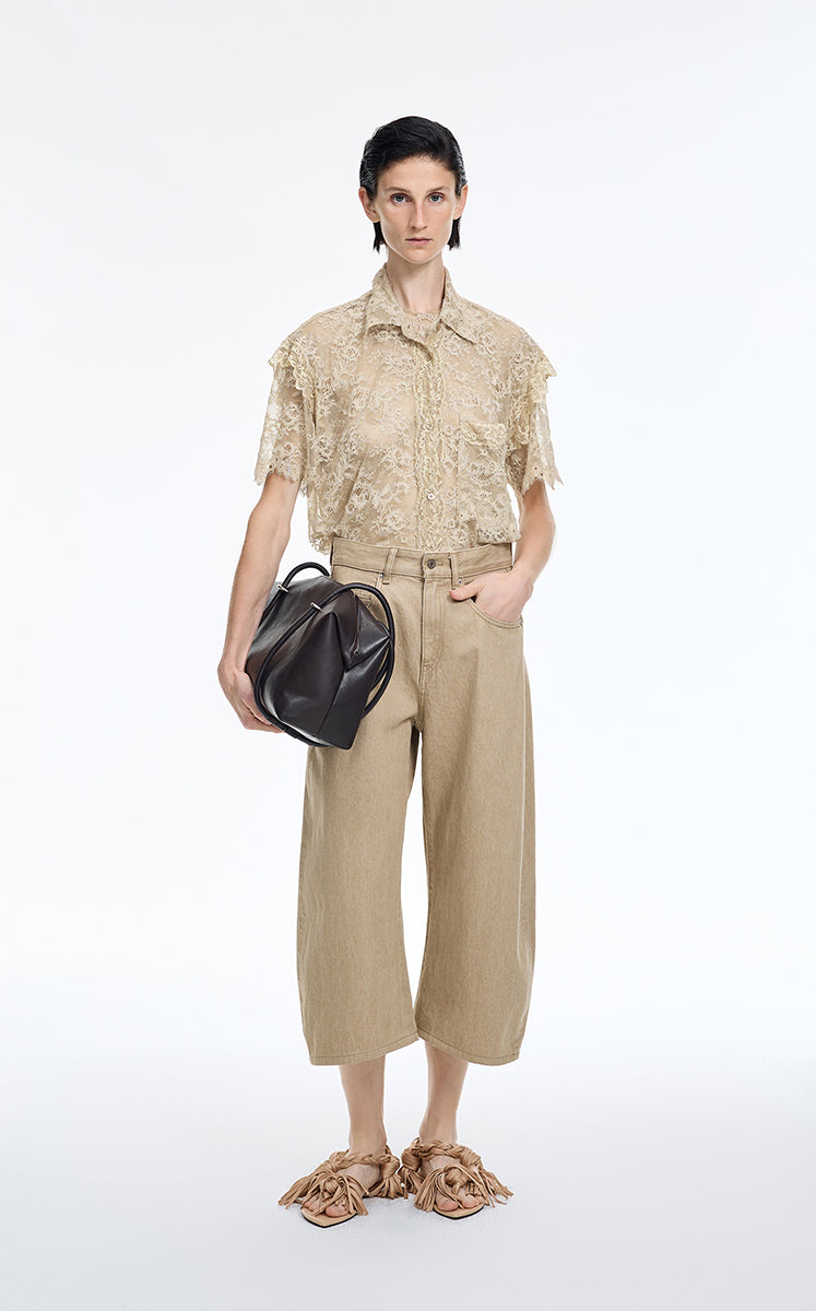 Shirt / JNBY Lace Sleeveless Shirt Apricot