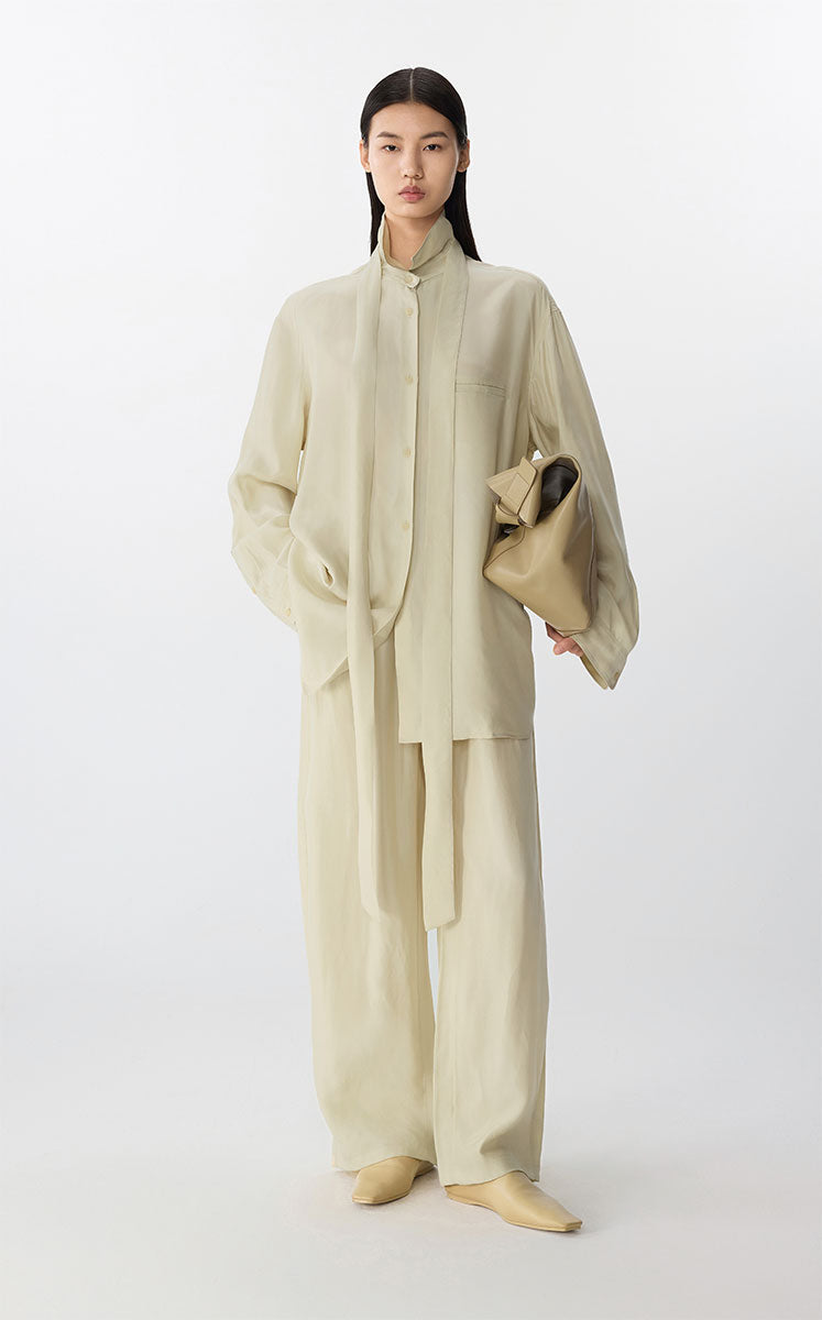 Shirt / JNBY Luxe Brushed Long-Sleeve Shirt Yellow