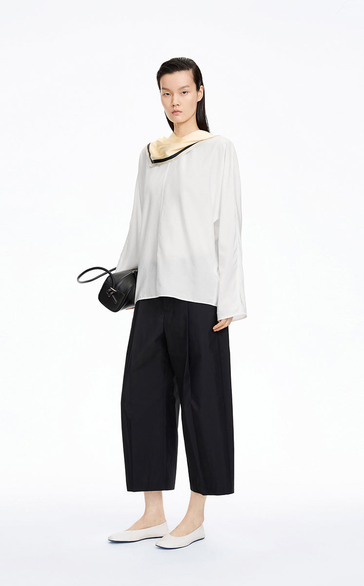 Shirt / JNBY Oversize Cotton-Silk Dolman Sleeve Top