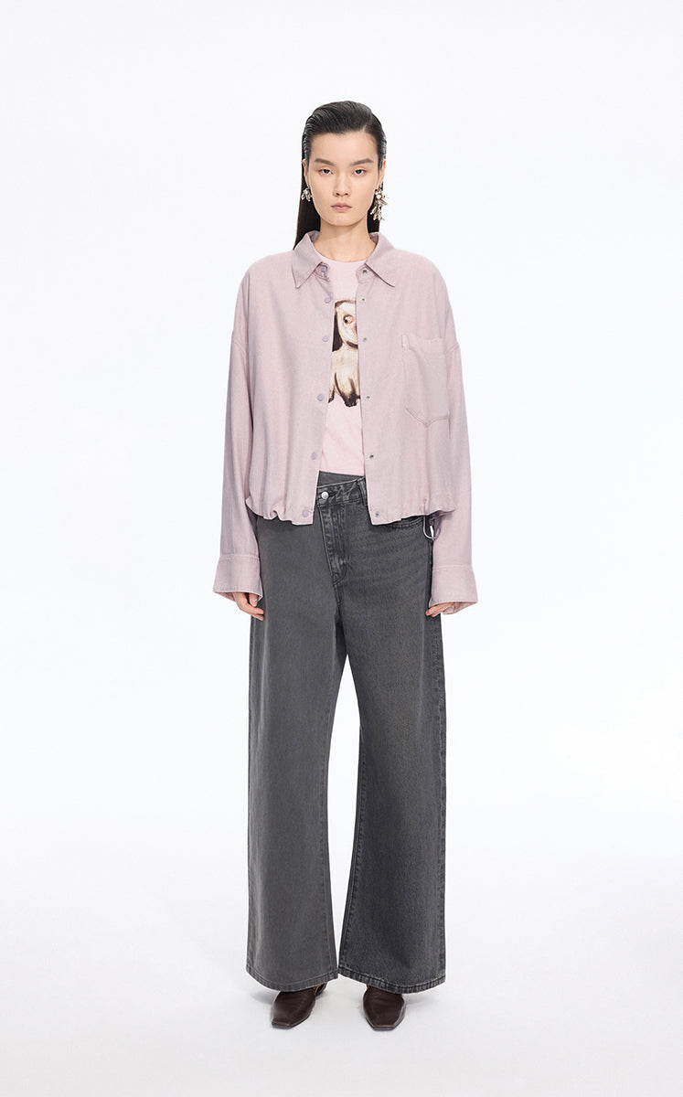 Shirt / JNBY Oversized Batwing Sleeves Lyocell Shirt Dusty Pink
