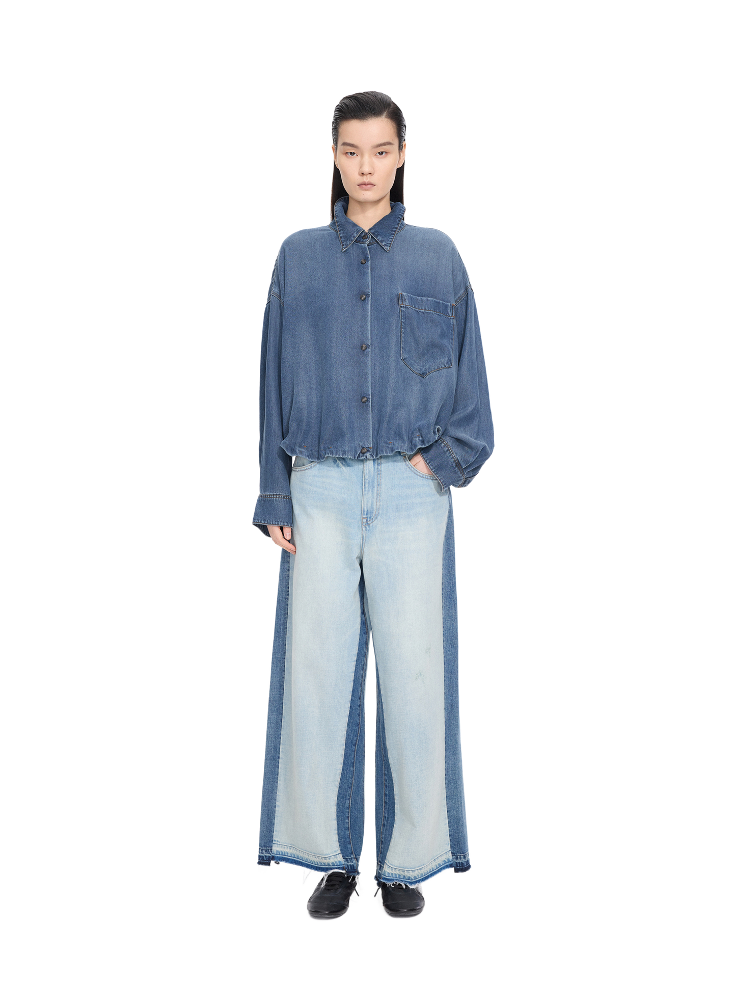 Shirt / JNBY Oversized Batwing Sleeves Lyocell Shirt