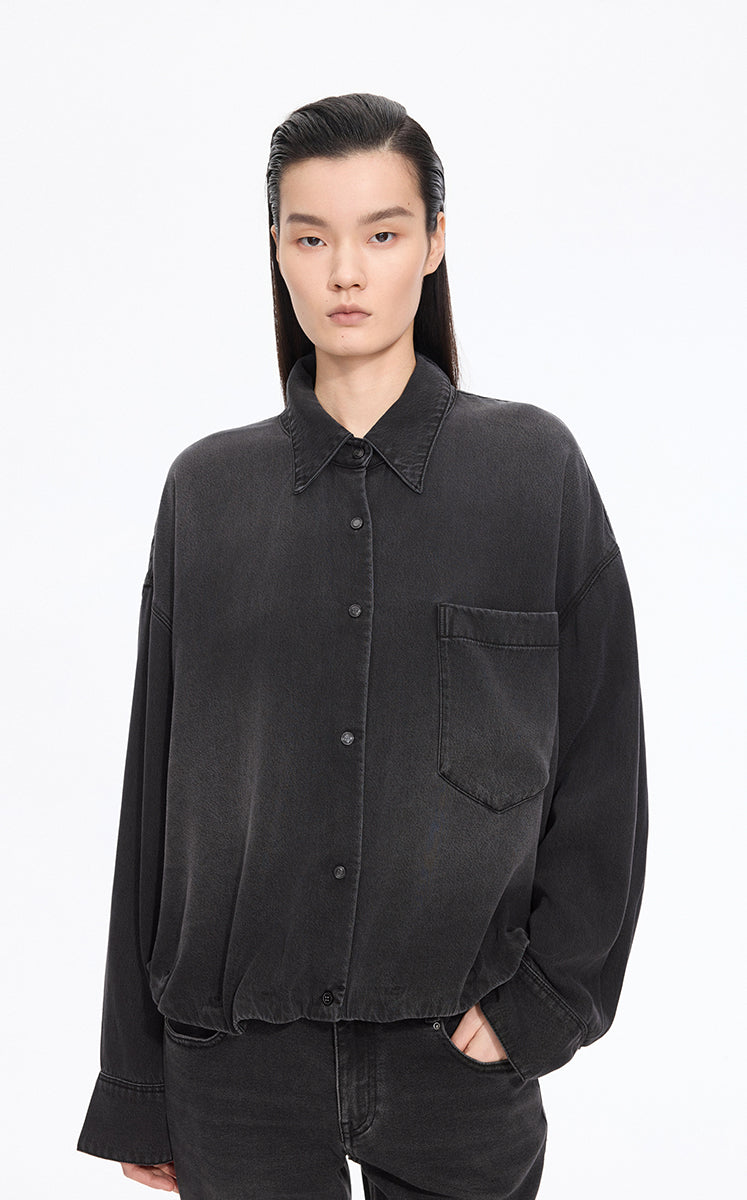 Shirt / JNBY Oversized Batwing Sleeves Lyocell Shirt