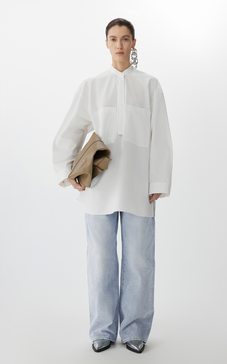 Shirt / JNBY Oversized Broadcloth Shirt White