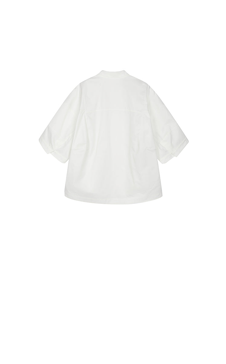 Shirt / JNBY Oversized Cutout Short Sleeve Cotton Shirt