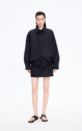 Shirt / JNBY Oversized Floral Print Cotton Shirt