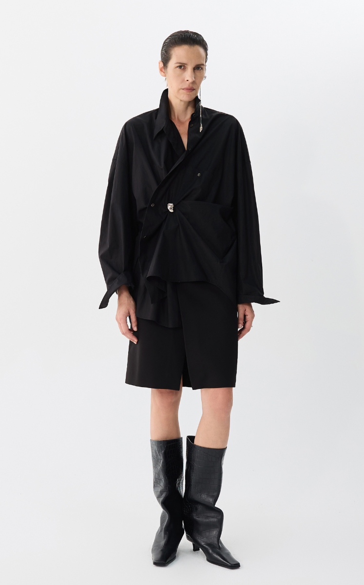 Shirt / JNBY Oversized Pleated Shirt Black