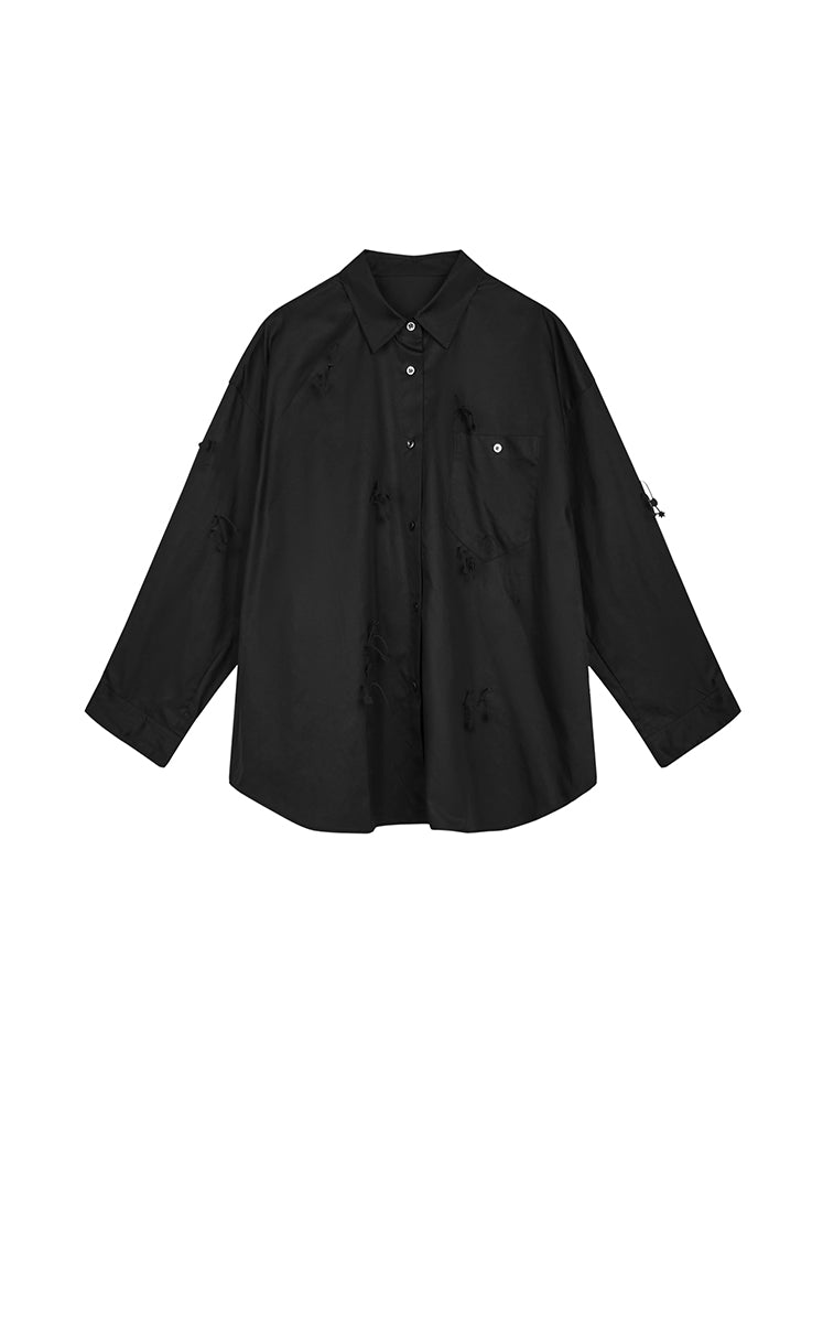 Shirt / JNBY Oversized Stripe Floral Shirt