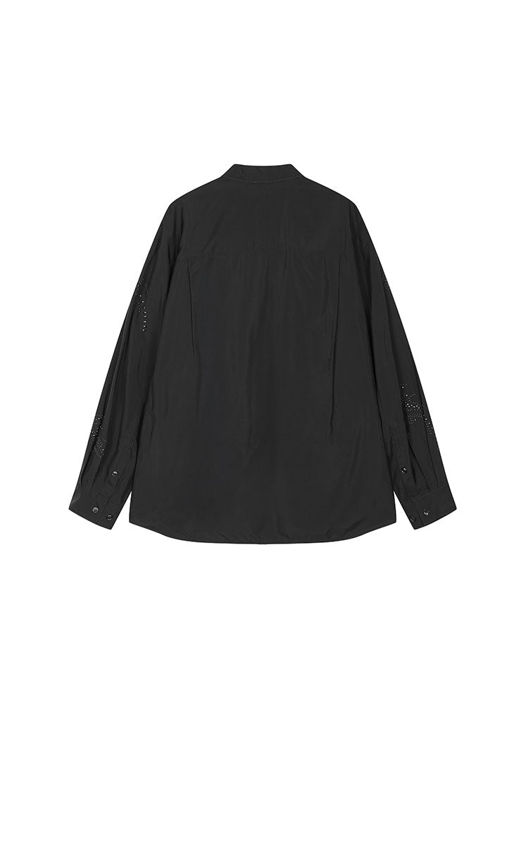 Shirt / JNBY Ripple Crystal Silk-Blend Shirt