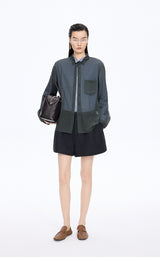 Shirt / JNBY Silk Mini Check Relaxed Shirt