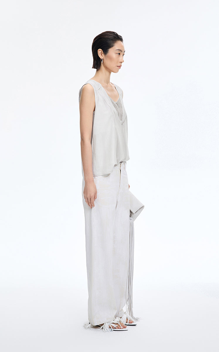 Shirt / JNBY Trompe L'oeil Printed Sleeveless Top