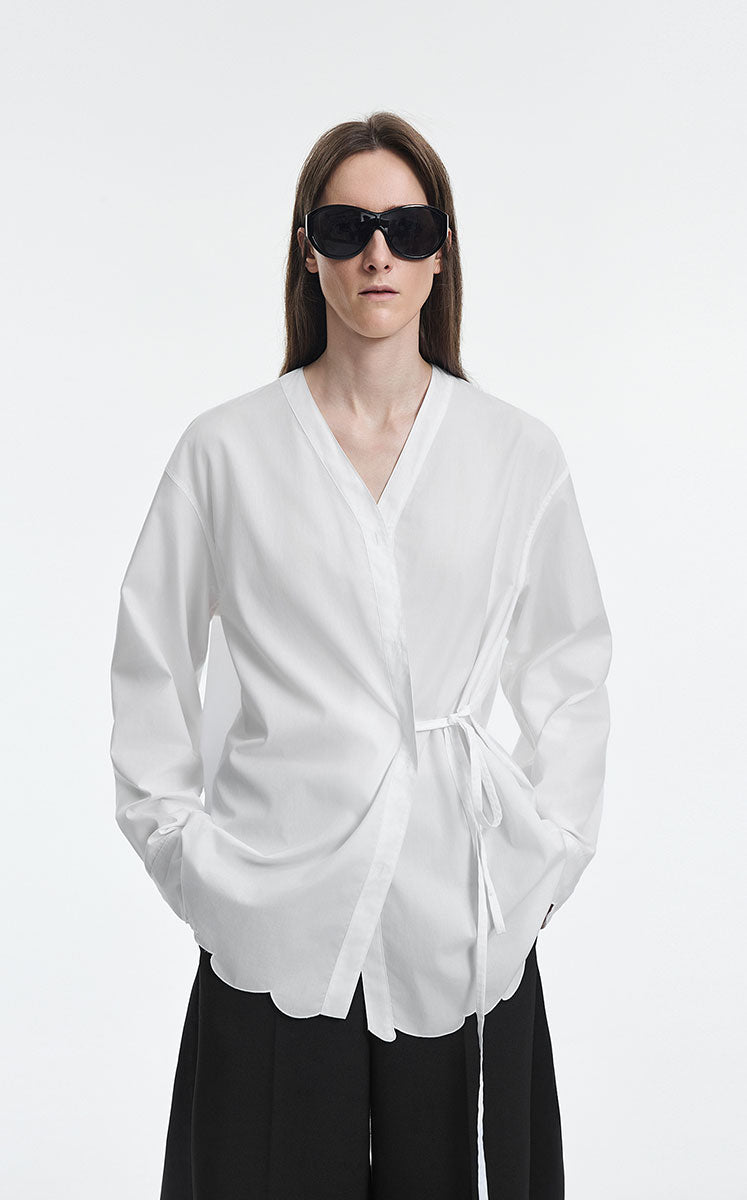 Shirt / JNBY Cotton Poplin Embroidered Oversized Shirt
