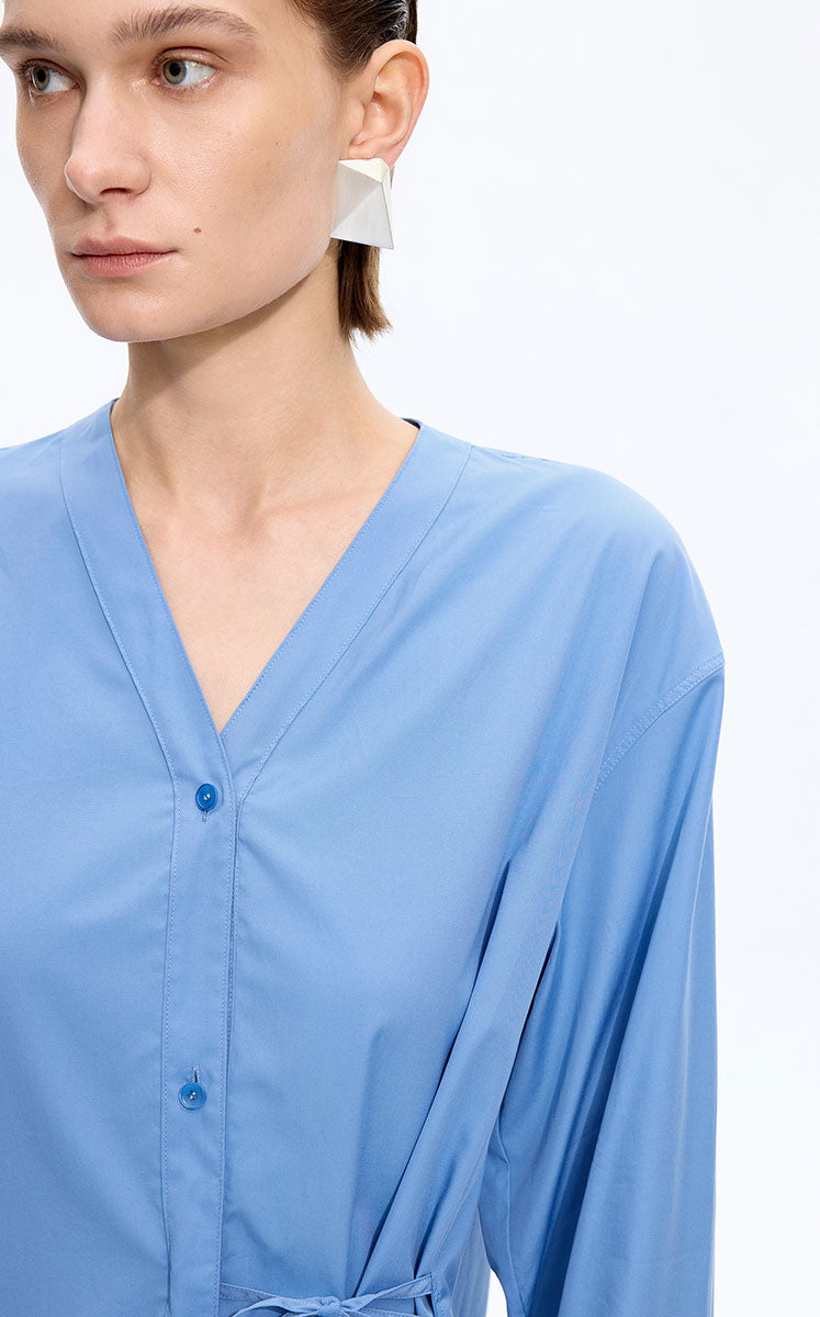 Shirt / JNBY Cotton Poplin Embroidered Oversized Shirt