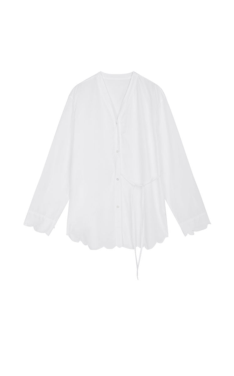 Shirt / JNBY Cotton Poplin Embroidered Oversized Shirt