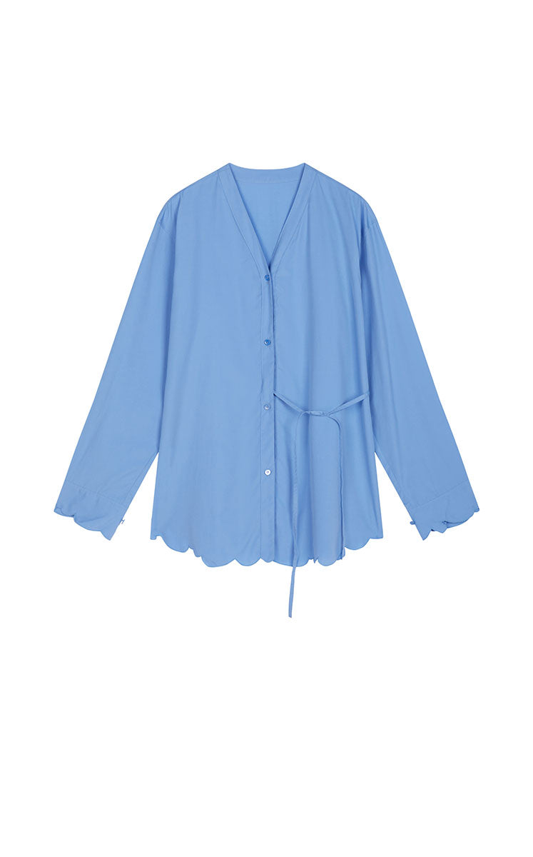 Shirt / JNBY Cotton Poplin Embroidered Oversized Shirt