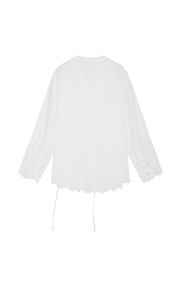 Shirt / JNBY Cotton Poplin Embroidered Oversized Shirt
