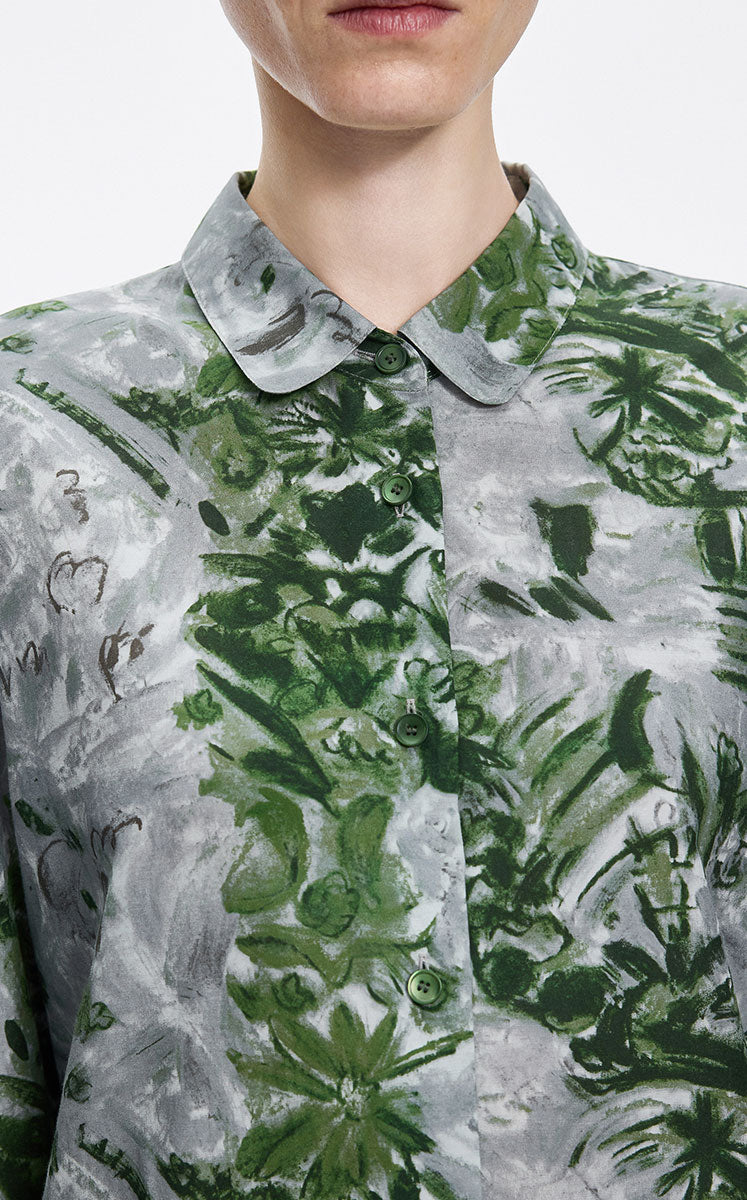 Shirt / JNBY Cotton Silk Oversized Printed Shirt