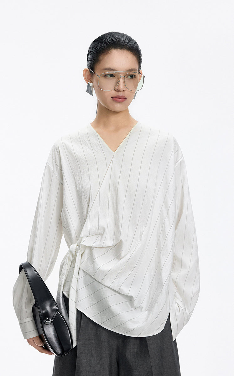 Shirt / JNBY Modal Blend Pleated Hem Oversized Shirt