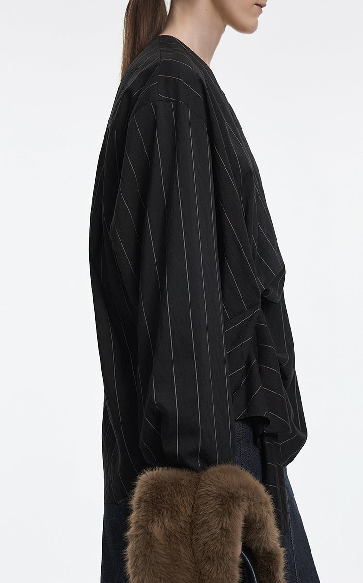 Shirt / JNBY Modal Blend Pleated Hem Oversized Shirt