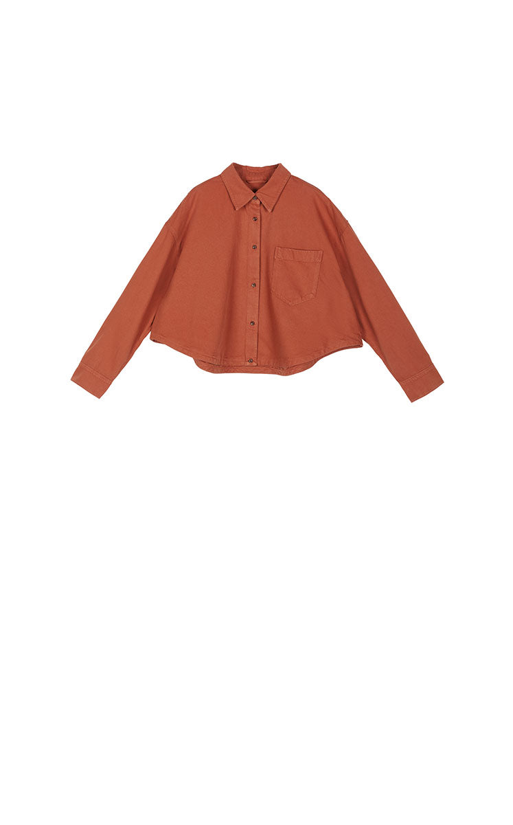 Shirt / JNBY Oversized Cotton Denim Long Sleeve Shirt