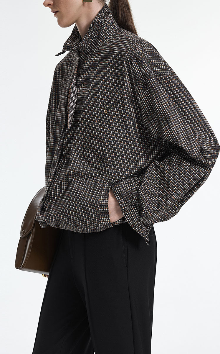 Shirt / JNBY Oversized Cotton Geometric Print Shirt
